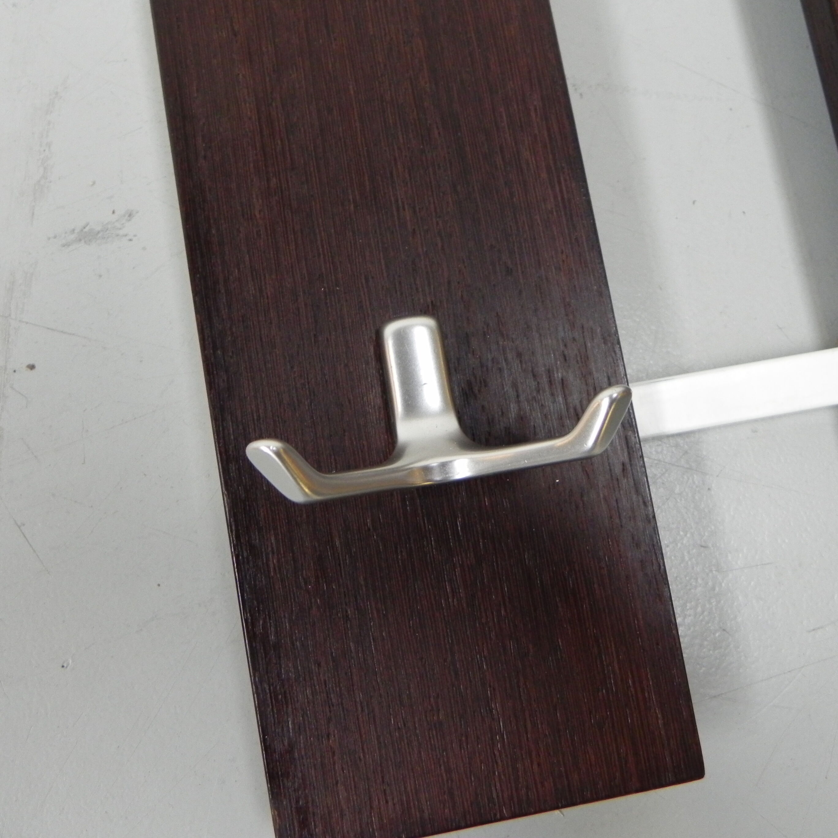 Vintage wall coat rack with 8 hooks and hat shelf