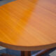 Oval Baumann dining table with 2 extensions, extendable Baumann table, wooden table