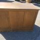 Old wooden administration office with sliding shelf
