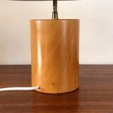 Vintage lamp in solid elm Italy 80s