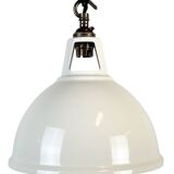 Vintage Industrial Beige Painted Pendant Lamp