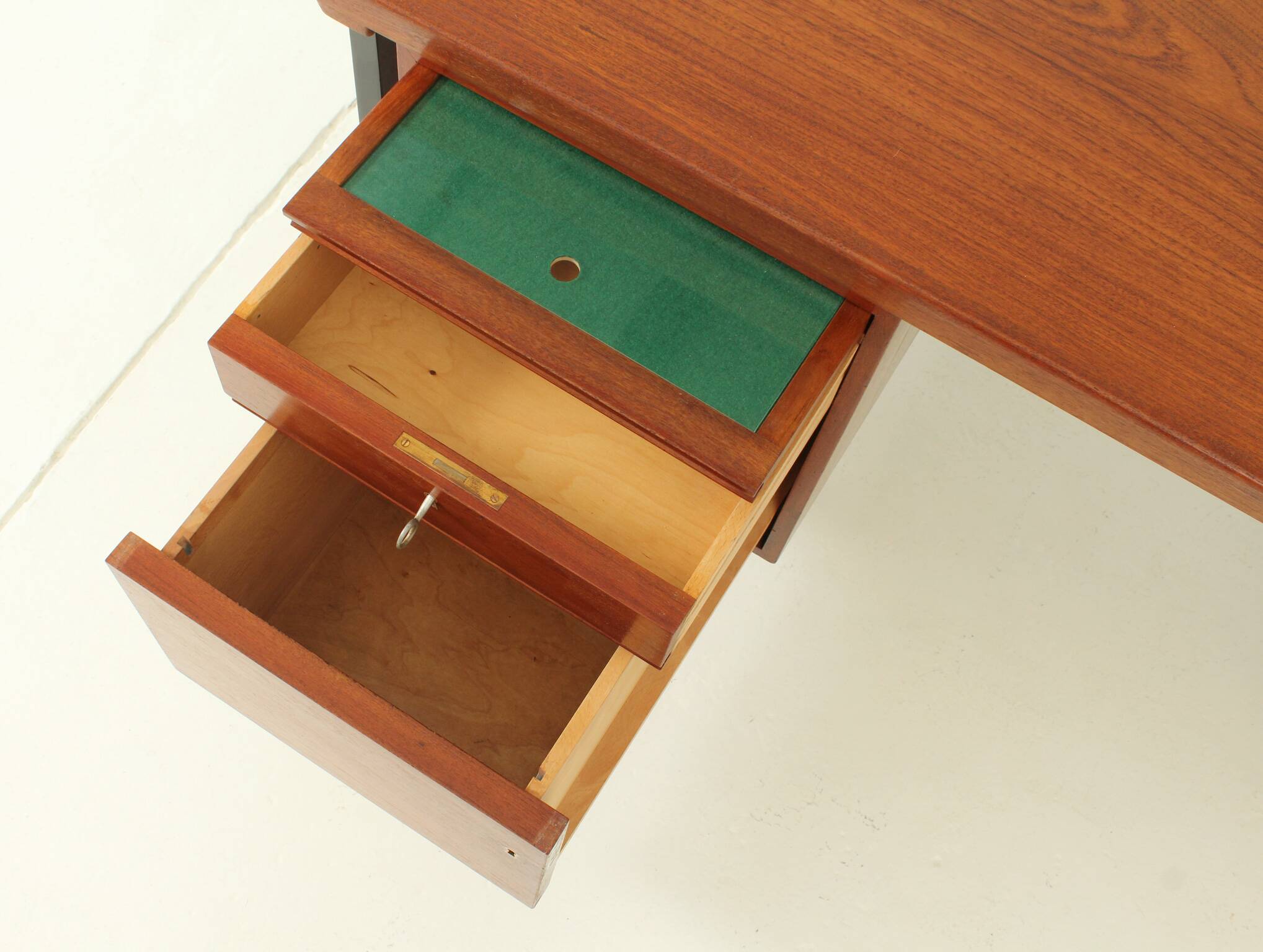 Teak desk by Peter Hvidt and Orla Mølgaard for Søborg, Denmark