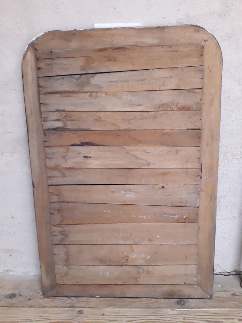 Miroir Louis Philippe H112xL76 laque bordeaux blanc crème