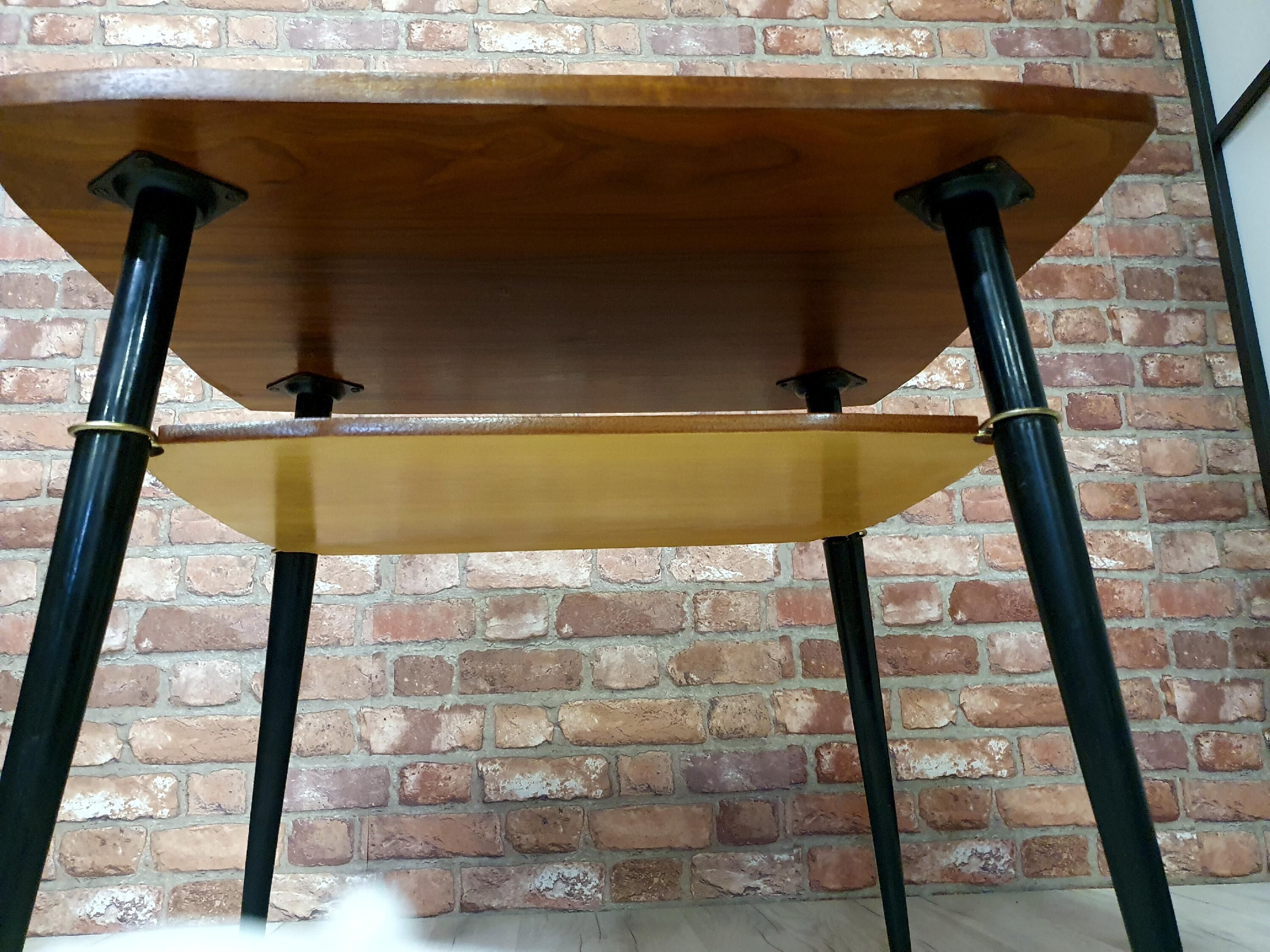 Renovated coffee table with two tops from the 70s