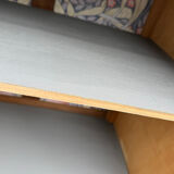 Art Deco glass-fronted Parisian buffet in raw wood