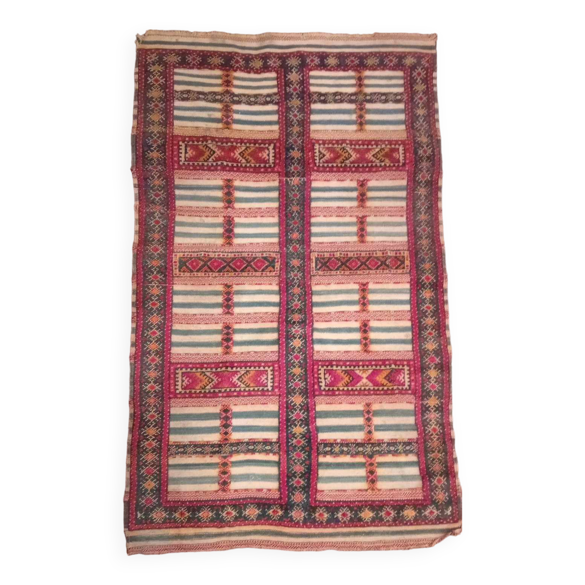 Handmade Taznakht Berber Kilim Rug 237x144cm