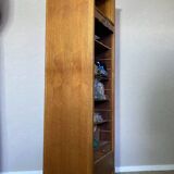 Vintage wooden curtain column storage unit