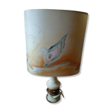 Lamp with silk lampshade