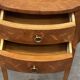 Oval side table in marquetry wood, Louis XVI style - early 20th century