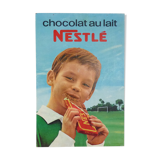 Ancienne affiche cartonnée double face Chocolat au lait Nestlé. Année 60