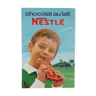 Ancienne affiche cartonnée double face Chocolat au lait Nestlé. Année 60
