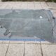 Cowhide color auburn and white 200x200cm