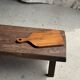 Rectangular solid teak chopping board with elongated handle 30x16.