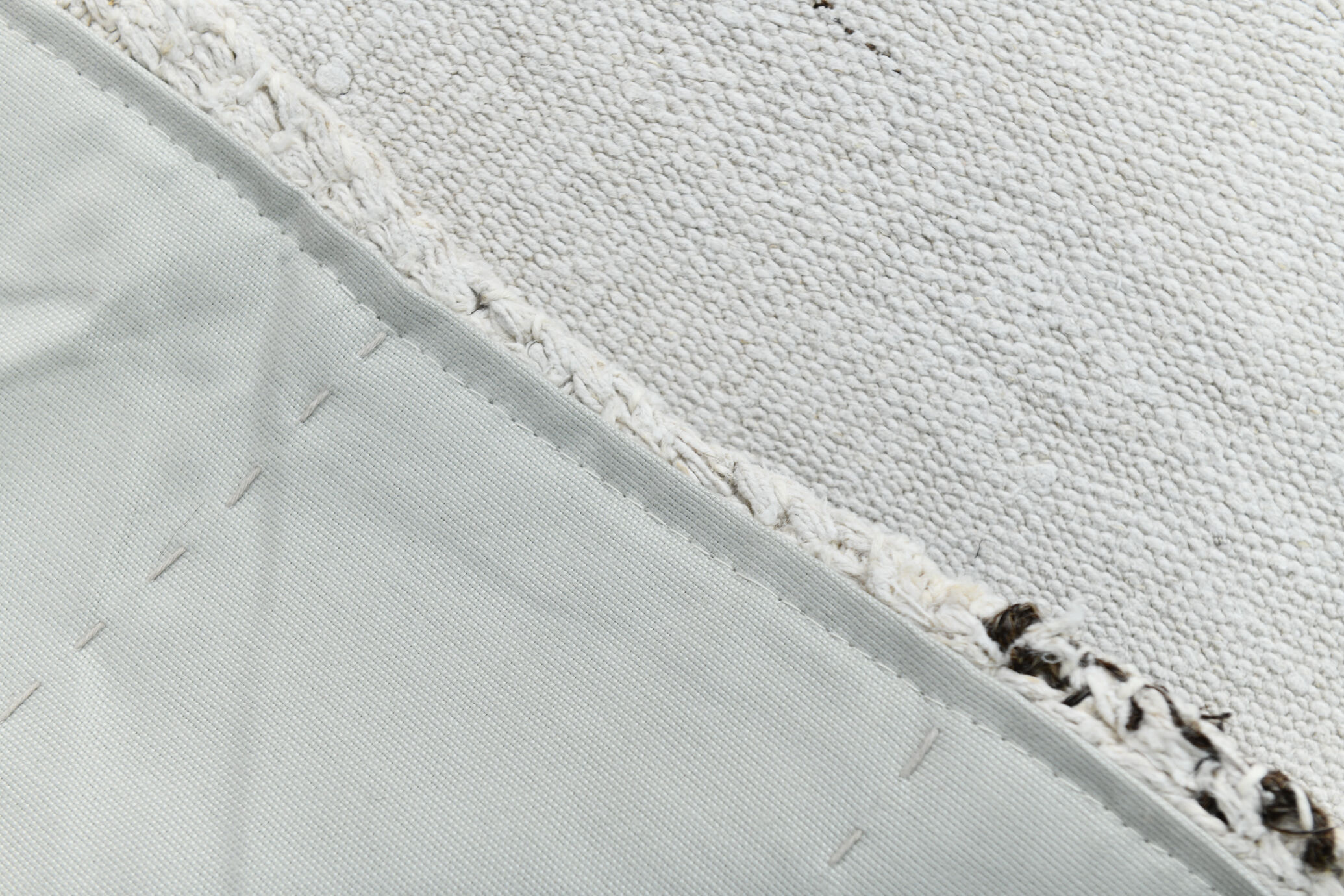 2x8 white brown hemp runner rug 57x260cm