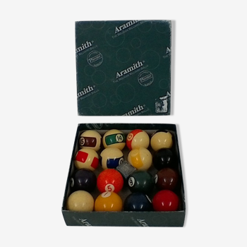 American billiard balls, ARAMITH, vintage.