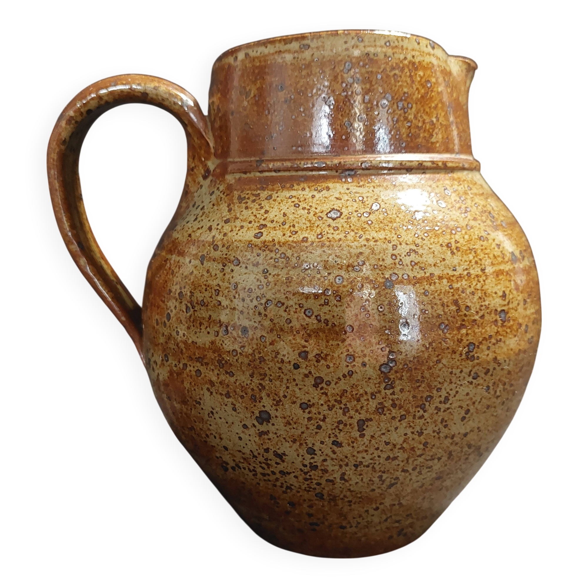 Pyrite stoneware pitcher from the 60s-70s, 20th century ceramic