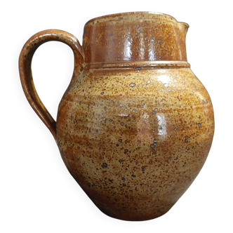Pyrite stoneware pitcher from the 60s-70s, 20th century ceramic