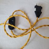 Art deco lamp in bronze and frosted glass