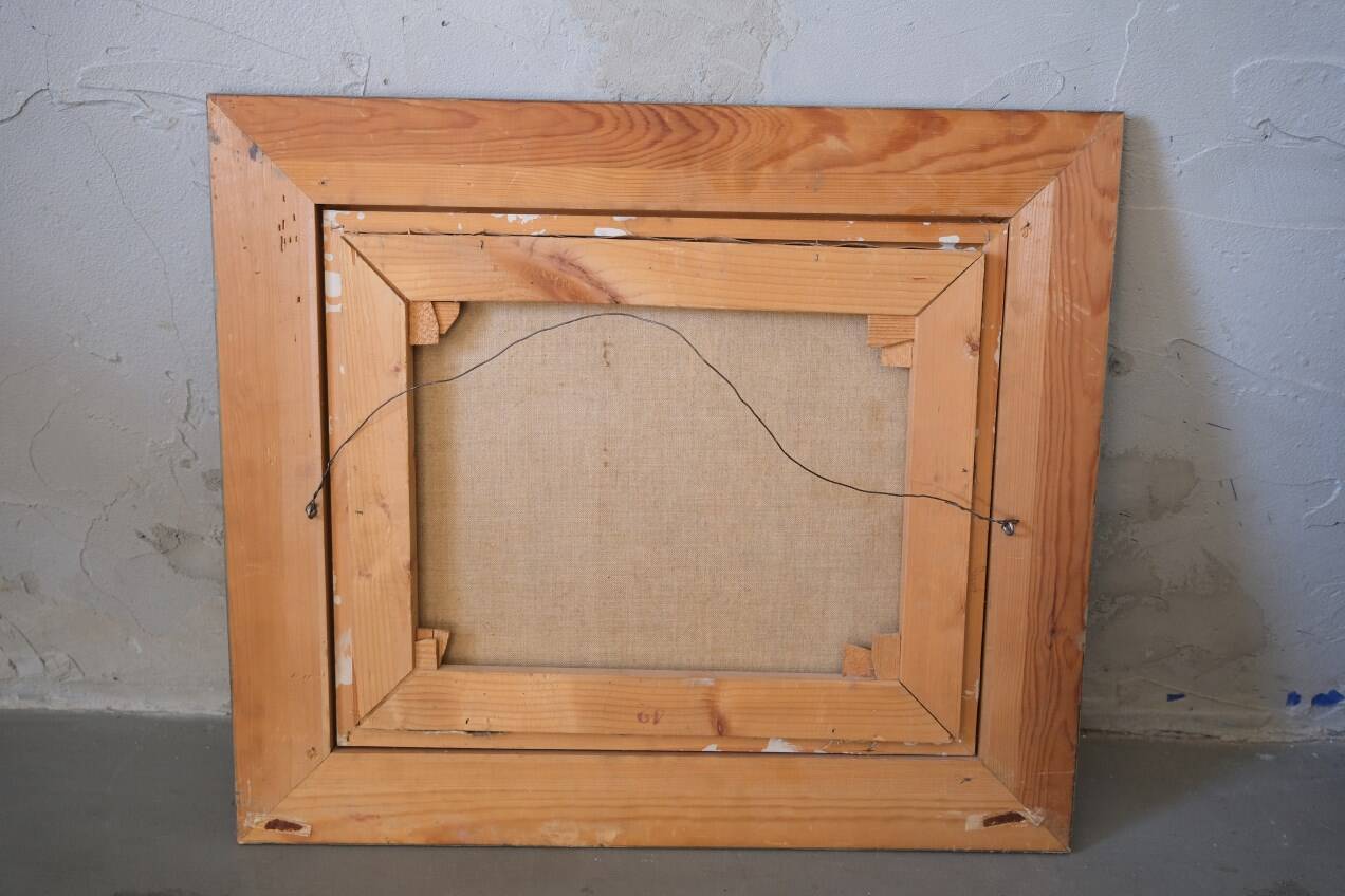 Oil on canvas cityscape 1951