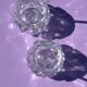 Set - 2 pieces salt shakers with crystal spoon