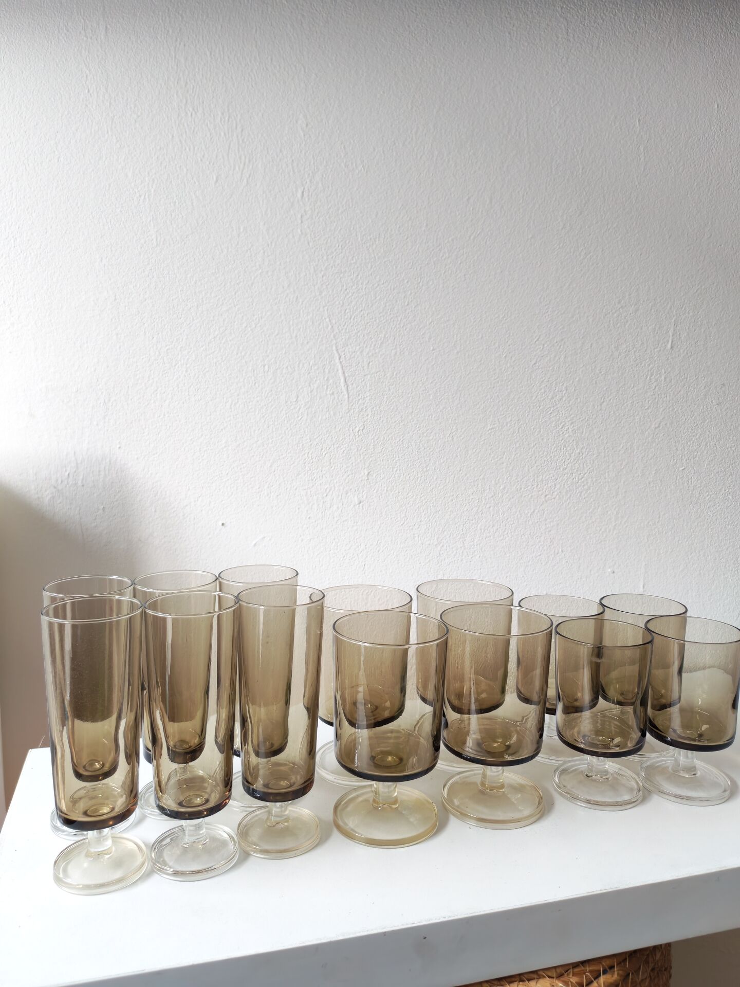 14 verres Luminarc fumé