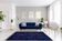 Modern Moroccan carpet dark blue