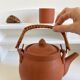Terracotta tea and rattan teapot 4 cups