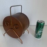 Vintage 1960s tobacco jar, snuffbox, barrel-shaped pipe/wine pot - 25 x 14 cm