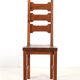 Set of 4 pinewood chairs by Sven Larsson / 1970s / Brutalism / Postmodern design