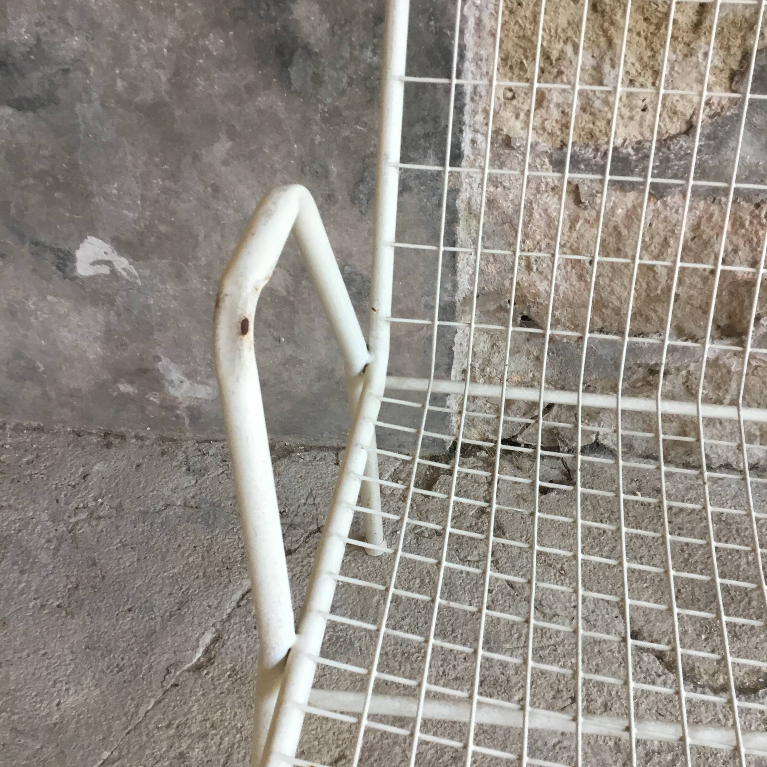 EMU bench model rio vintage - white metal mesh - 1960