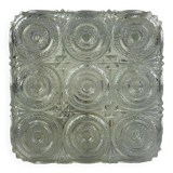 Limburg glass and metal ceiling light, Germany 1960