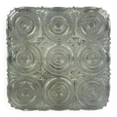 Limburg glass and metal ceiling light, Germany 1960