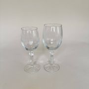 Set of 4 water glasses and 4 wine glasses, swirling glass