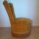 Fauteuil crapaud moutarde