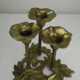 Antique floral candlestick vintage brass candlestick candleholder