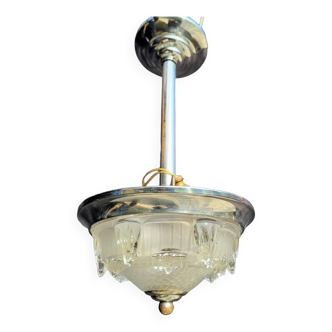 EZAN Art Deco glass chandelier 1930 - Jean Gauthier