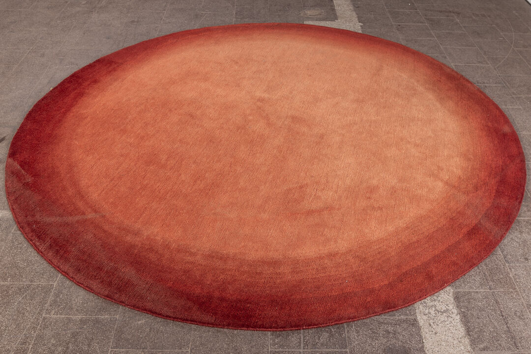 Round wool carpet, 1970s, Denmark