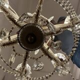 Lustre à pampilles en cristal ancien