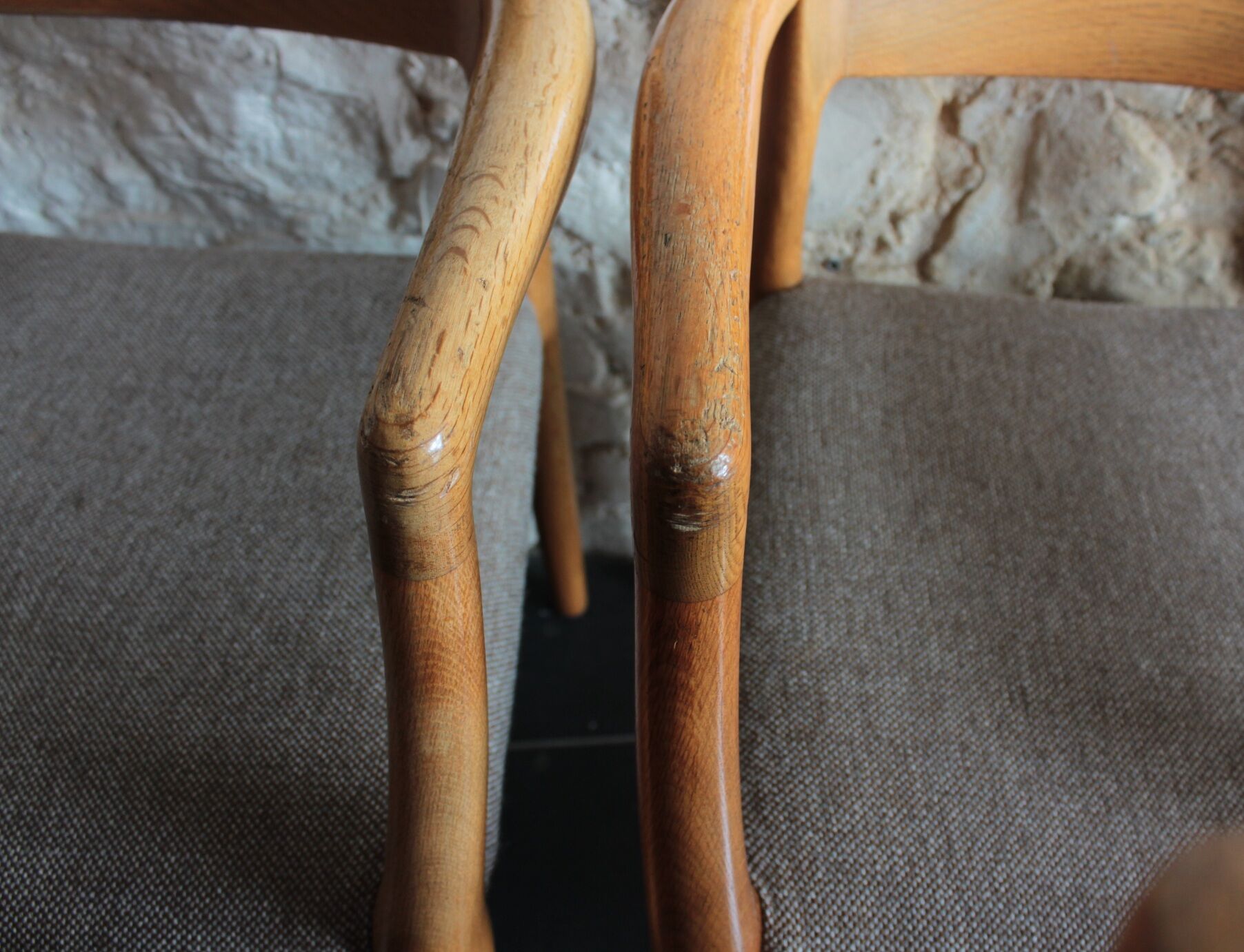 Danish table and 6 chairs set, by Niels Moller, 1960