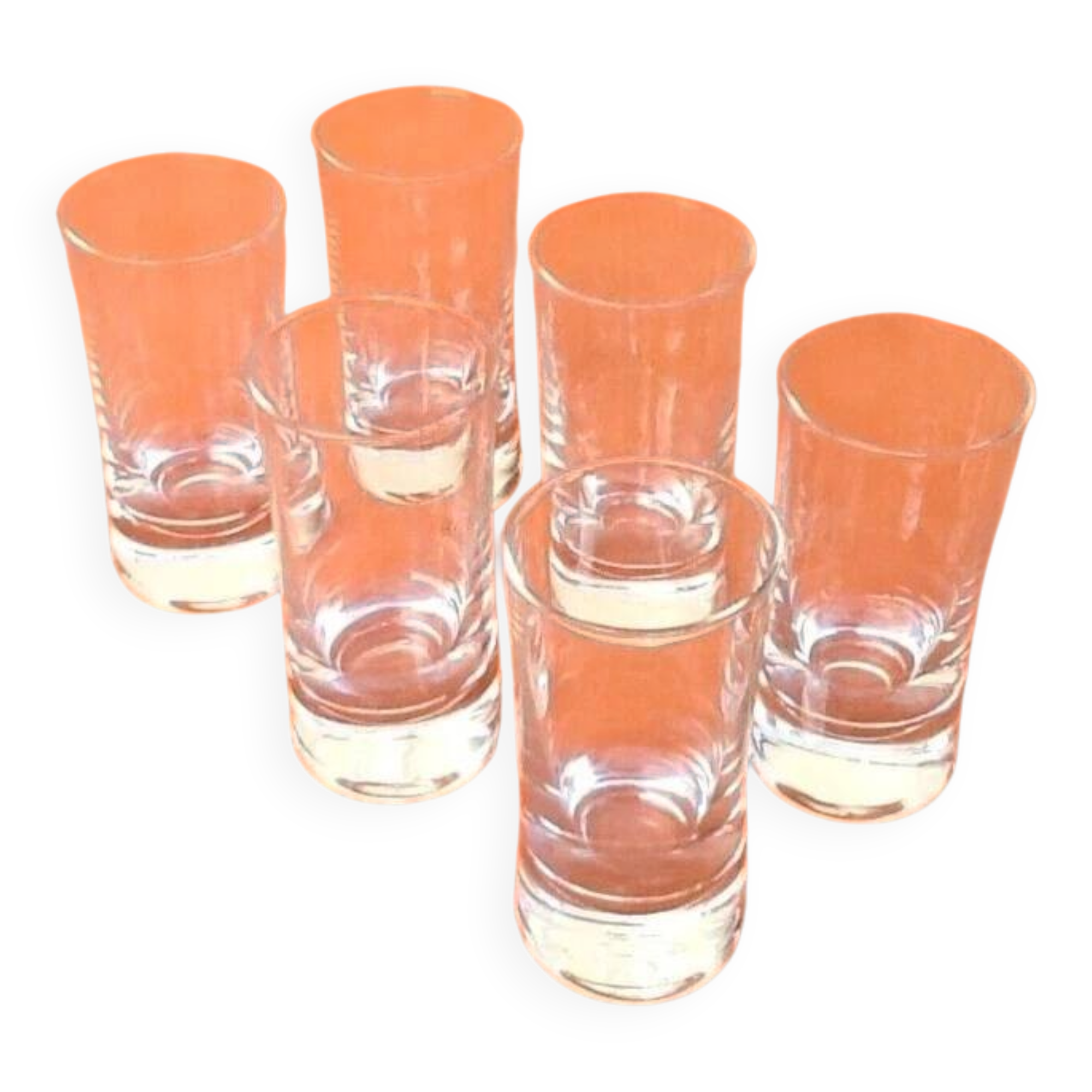 6 shot glasses classic tube glass / clear