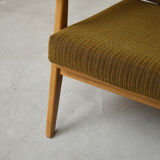 Paire de fauteuils scandinaves kaki, 1960