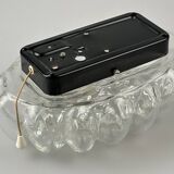 60s 70s wall lamp made of glass & metal bubble wall sconce space age design