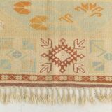 6x9 Terracotta & Cream Vintage Persian Rug, 199x290Cm