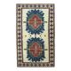 1970s Vintage Turkish Oushak Handmade Wool Cotton Beige Area Rug 160x265
