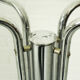 Vintage chrome plated console table with glass top – 1970s modernist design