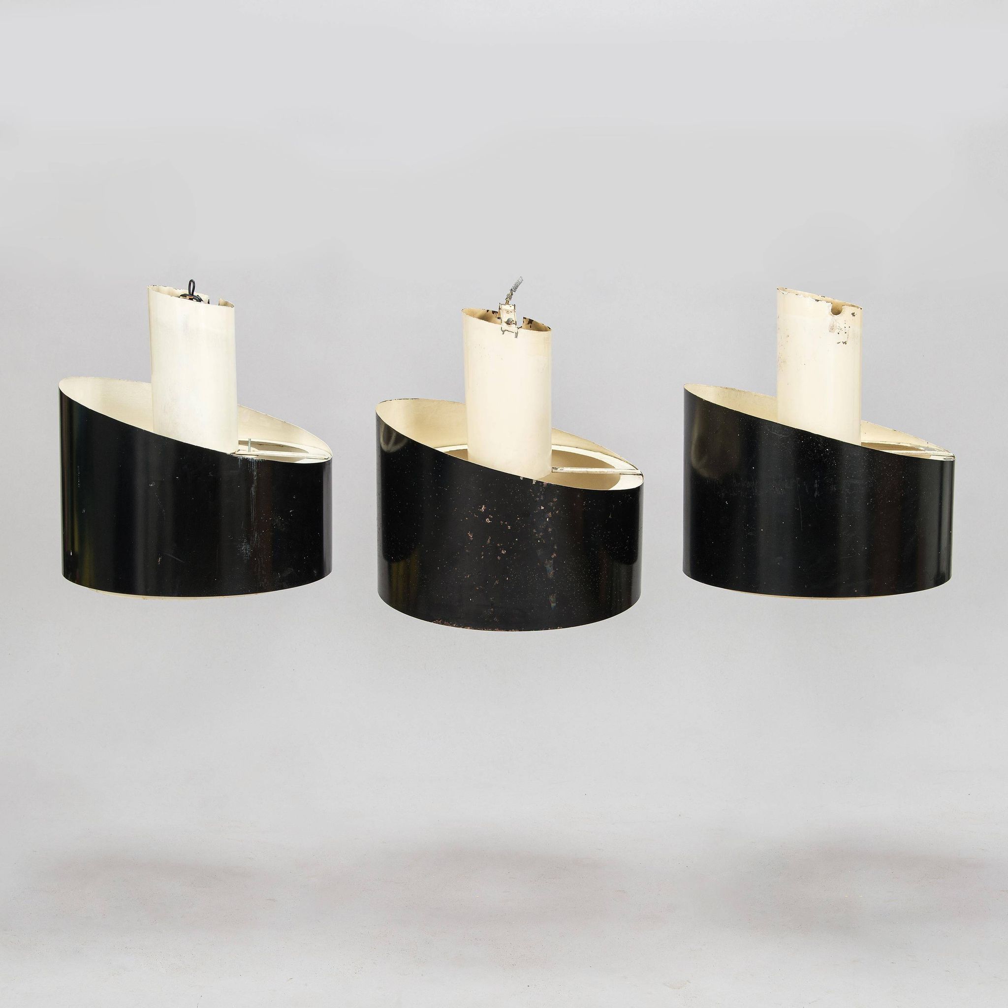 Oversized metal ceiling light by Laaksonen & Poika, Finland, 1960