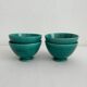 4 antique vintage green ceramic bowls