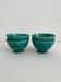 4 antique vintage green ceramic bowls