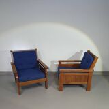 2 brutalist lounge chairs - 1960s