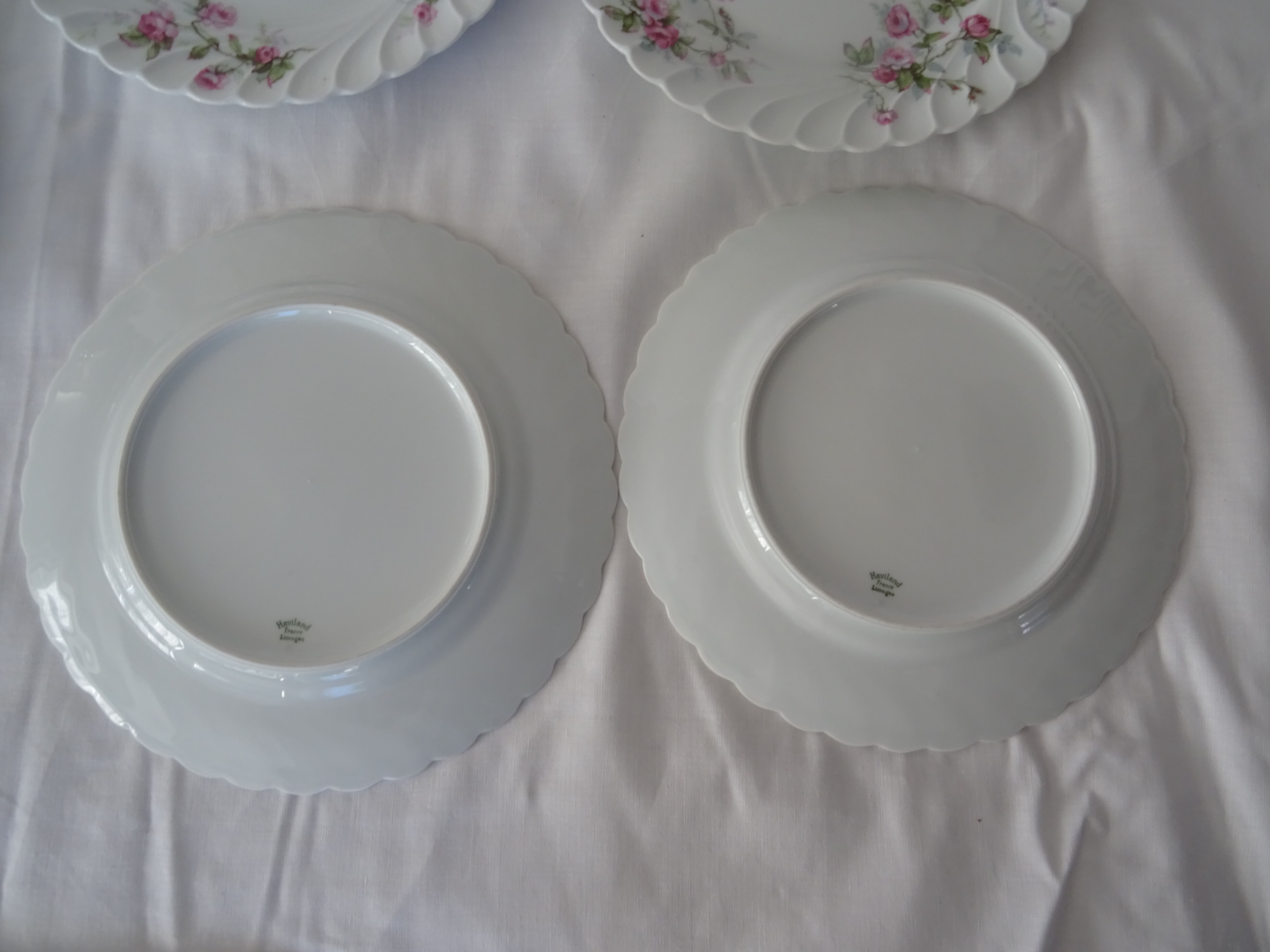 8 flat plates Haviland 426112 Sylvie flowers small roses Limoges